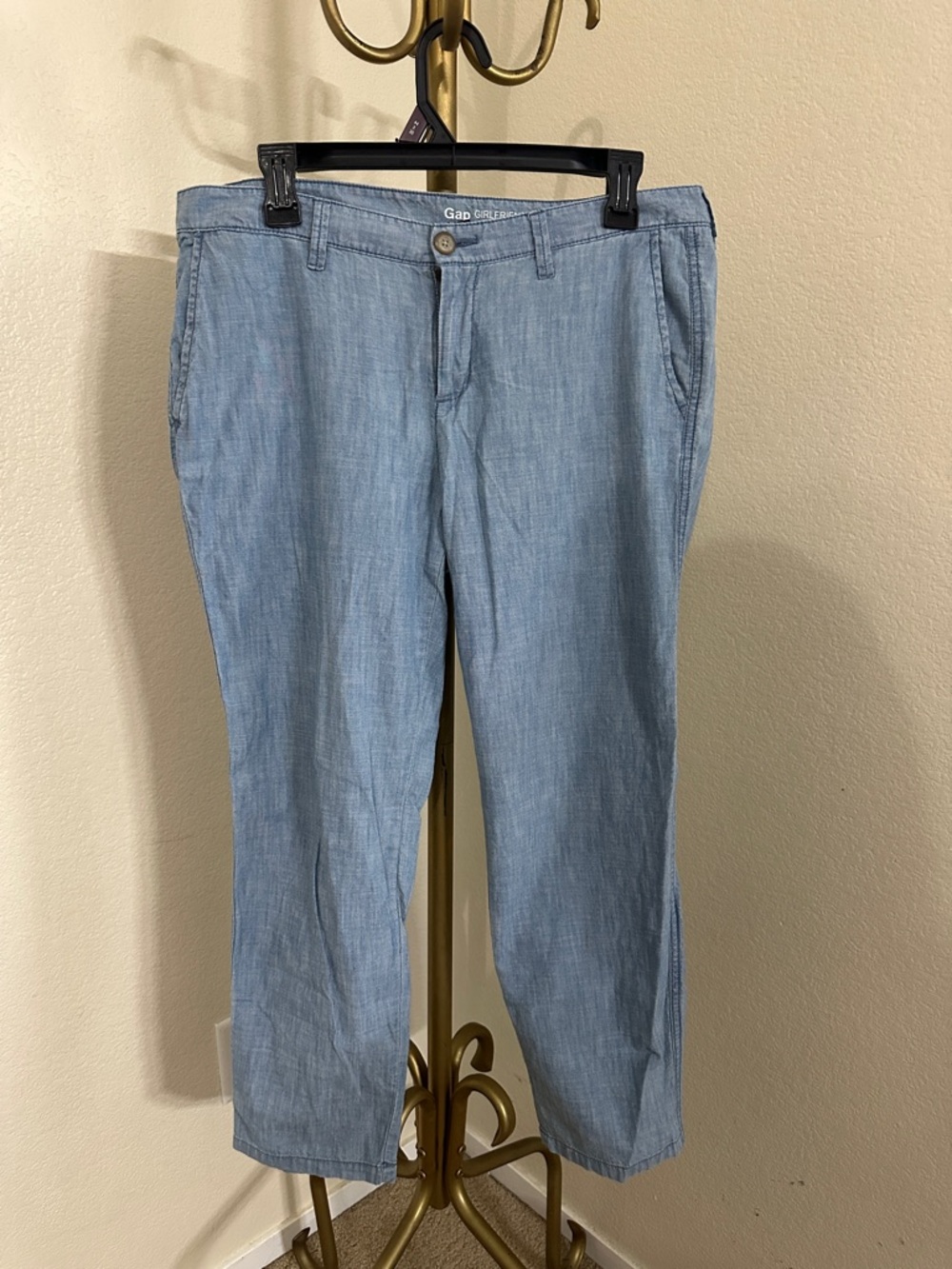 GAP Light Wash Straight-Leg Women's 100% Cotton Pants